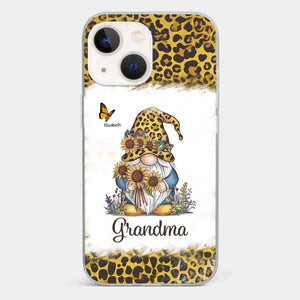 A Gnome’s Wisdom, A Grandma’s Heart - Family Personalized Custom Clear Phone Case - Gift For Mom, Grandma