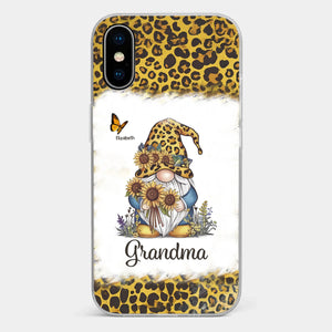 A Gnome’s Wisdom, A Grandma’s Heart - Family Personalized Custom Clear Phone Case - Gift For Mom, Grandma