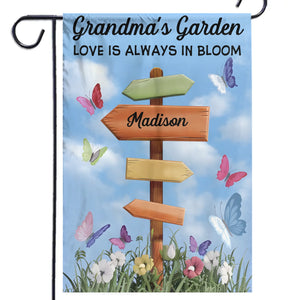 A Grandma’s Heart Is A Patchwork Of Love - Family Personalized Custom Flag - Mother's Day, Gift For Mom, Grandma