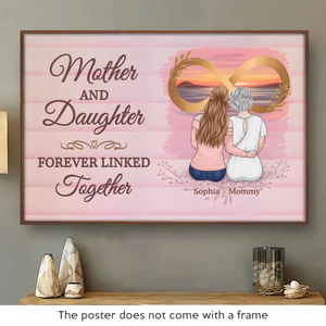 Because Family Is The Heart Of Every Home - Family Personalized Custom Horizontal Poster - Mother's Day, Gift For Mom, Grandma, Daughter