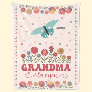 Wrap Her In The Warmth Of Her Own Endless Care - Family Personalized Custom Blanket - Mother's Day Gift For Mom, Grandma