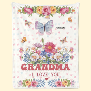 A Cozy Way To Celebrate The Love That Never Fades - Family Personalized Custom Blanket - Mother's Day Gift For Mom, Grandma