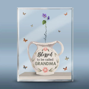 Like Flowers, Children Brighten Every Corner Of Life - Family Personalized Custom Rectangle Shaped Acrylic Plaque - Gift For Mom, Grandma