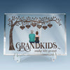 Grandkids Fill Life With Love And Laughter - Family Personalized Custom Rectangle Shaped Acrylic Plaque - Gift For Mom, Grandma