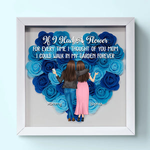 A Family’s Garden Is Richest When Filled With Love - Family Personalized Custom Flower Shadow Box - Mother's Day, Gift For Mom, Grandma