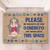 Yoga Is My Therapy - Yoga Personalized Custom Home Decor Decorative Mat - House Warming Gift For Yoga Lovers