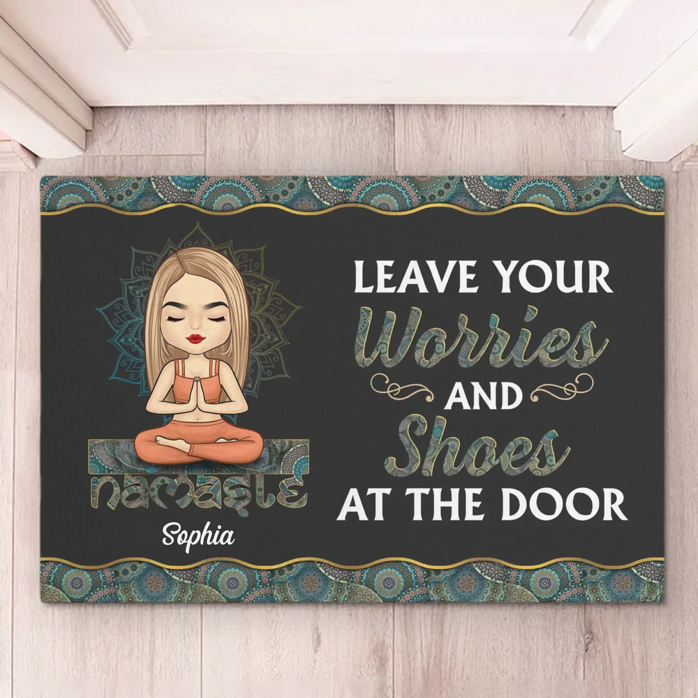 Good Vibes Only - Yoga Personalized Custom Home Decor Decorative Mat - House Warming Gift For Yoga Lovers