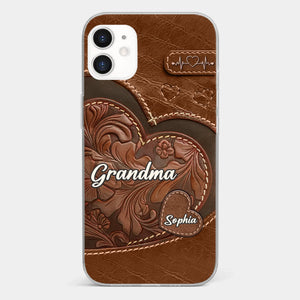 A Sweet Gift That Says You Care - Family Personalized Custom Clear Phone Case - Gift For Mom, Grandma