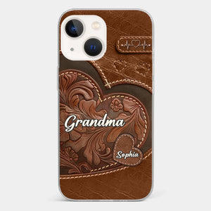 A Sweet Gift That Says You Care - Family Personalized Custom Clear Phone Case - Gift For Mom, Grandma