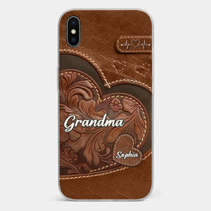 A Sweet Gift That Says You Care - Family Personalized Custom Clear Phone Case - Gift For Mom, Grandma