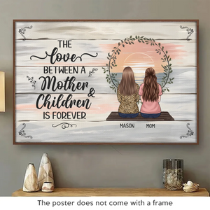 A Mother’s Love Is Infinite - Family Personalized Custom Horizontal Poster - Gift For Mom