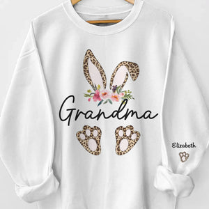 You're My Sweetest Easter Treat - Family Personalized Custom Unisex Sweatshirt, Hoodie With Design On Sleeve - Easter Gift For Mom, Grandma