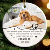 Custom Photo Ceramic Ornament - Personalized Pet Memorial Sympathy Gifts For Dogs, Cats - I'm Right Inside Your Heart