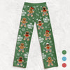 Custom Pajama Pants - Personalized  Christmas Birthday Gifts For Mom, Dad, Brother, Sister, Kids - Gingerbread Family