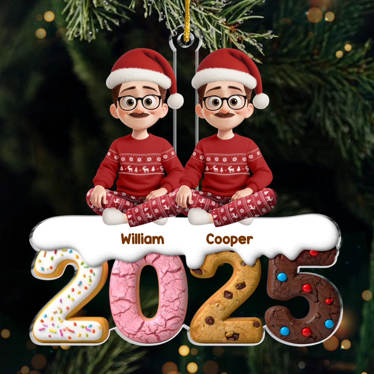 Custom Acrylic Ornament - Personalized Christmas Birthday Gifts For Family, Dog Cat Lovers - United In Joy