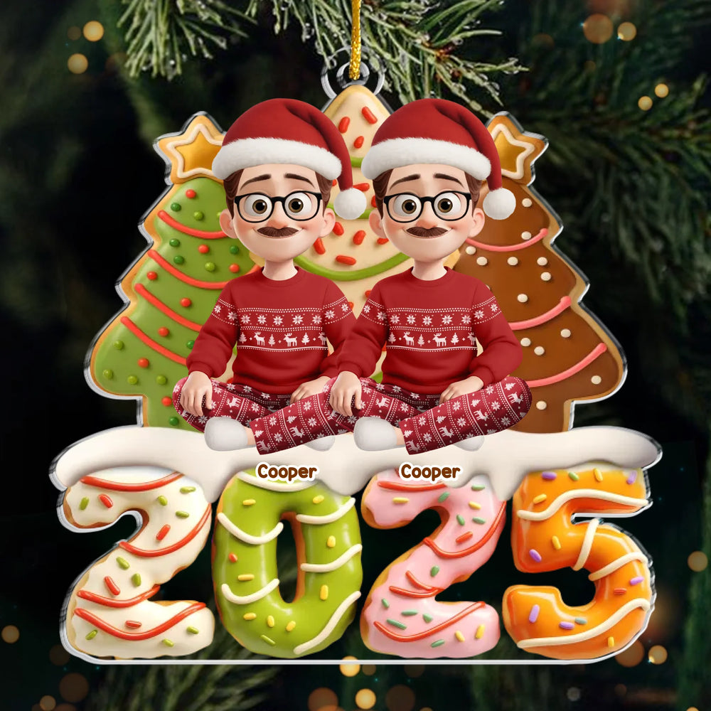 Custom Acrylic Ornament - Personalized Christmas Birthday Gifts For Family, Dog Cat Lovers - Cheers To Family Love