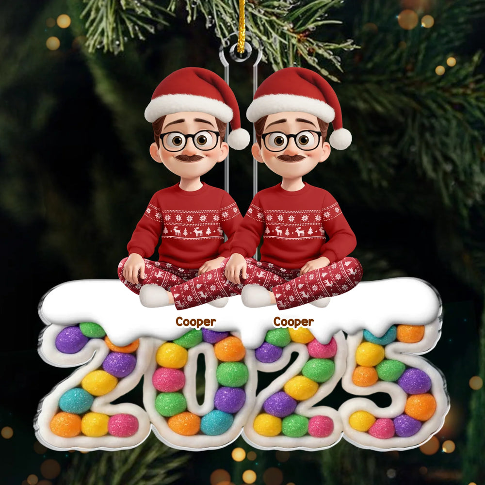 Custom Acrylic Ornament - Personalized Christmas Birthday Gifts For Family, Dog Cat Lovers - Love Gathers Here