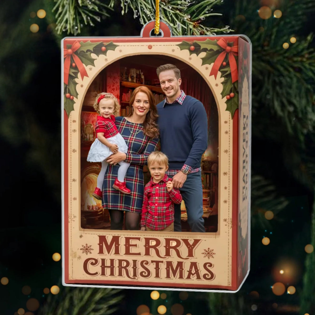 Custom Photo Acrylic Ornament - Personalized Christmas Birthday Gifts For Mom, Dad, Brother, Sister, Kids - Family Moments, Collector’s Edition